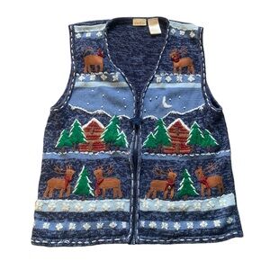 Vintage Bobbie Brooks Christmas Jingle Vest L